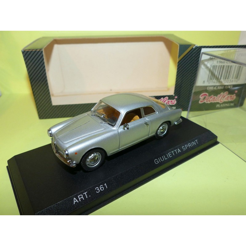 ALFA ROMEO SPRINT COUPE 1960 Gris DETAILCARS 361 1:43