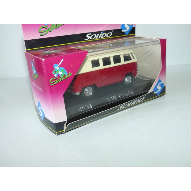 Miniature 1:43 Volkswagen Combi T1 Solido 1994 - Modèle Promotionnel En Métal, Neuf, Fabriqué En France !
