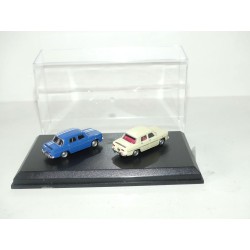 RENAULT 8 1962 Blanc et 8 GORDINI 1966 Bleu UNIVERSAL HOBBIES 1:87
