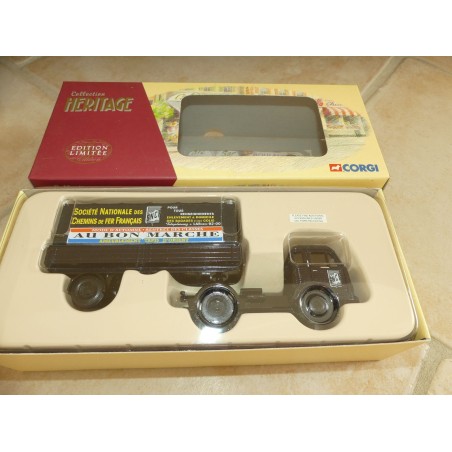 SIMCA CARGO AVEC REMORQUE SNCF CORGI 72914 1:50