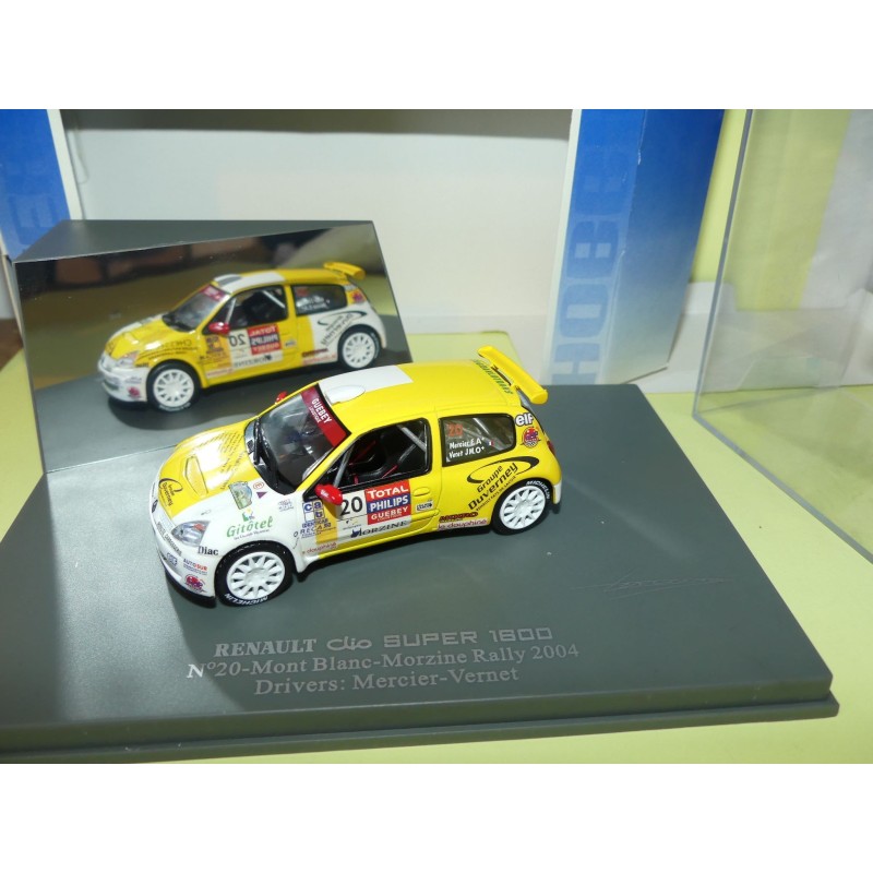 RENAULT CLIO S1600 RALLYE MONT BLANC 2004 MERCIER UNIVERSAL HOBBIES 1:43