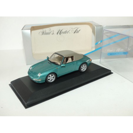 PORSCHE 911 CABRIOLET 993 1994 Soft Top Vert Green Met MINICHAMPS 1:43