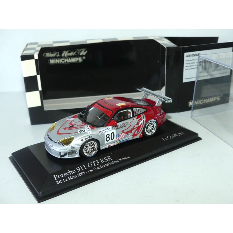 PORSCHE 911 GT3 RSR N°80 LE MANS 2005 MINICHAMPS 1:43 13ème