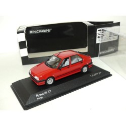RENAULT 19 1992 Rouge MINICHAMPS 1:43 BOITE DIFFERENTE