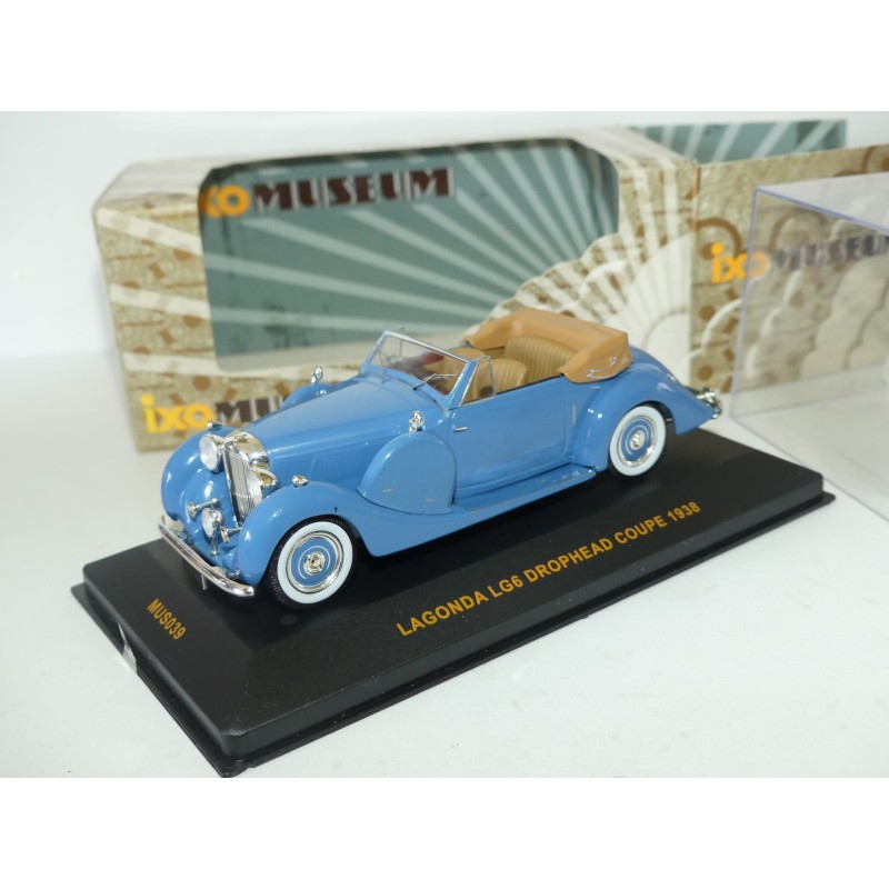 LAGONDA LG6 DROPHEAD COUPE 1938 Bleu IXO MUS039 1:43