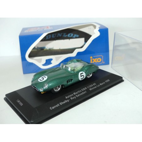 ASTON MARTIN DBR 1/300 N°5 LE MANS 1959 IXO LM1959 1:43 Arrivée 1er