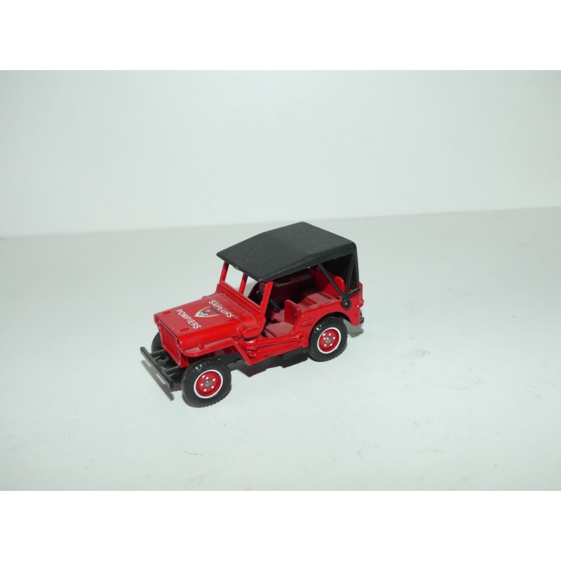 JEEP WILLYS SAPEURS POMPIERS SOLIDO 1:43 sans boite