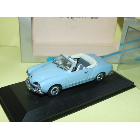 VW KARMANN GHIA CABRIOLET Bleu MINICHAMPS 1:43 roue Bleu