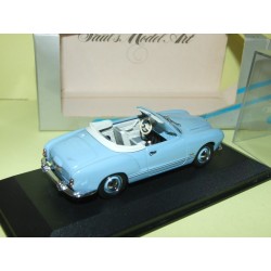 VW KARMANN GHIA CABRIOLET Bleu MINICHAMPS 1:43 roue Bleu