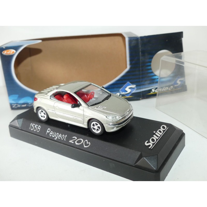PEUGEOT 206 CC FERMÉE Gris SOLIDO 1:43