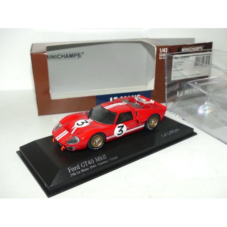 FORD GT 40 MK II NÂ°3 LE MANS 1966 MINICHAMPS 1:43 Abd