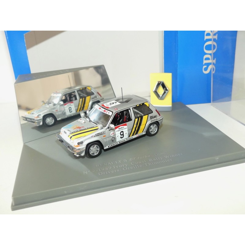 RENAULT 5 GT TURBO RALLYE IVORY COAST 1989 A. OREILLE UNIVERSAL HOBBIES 1:43 1er
