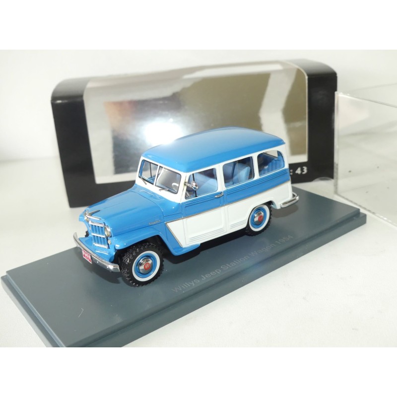 JEEP WILLYS STATION WAGON 1954 Bleu et Blanc NEO 1:43