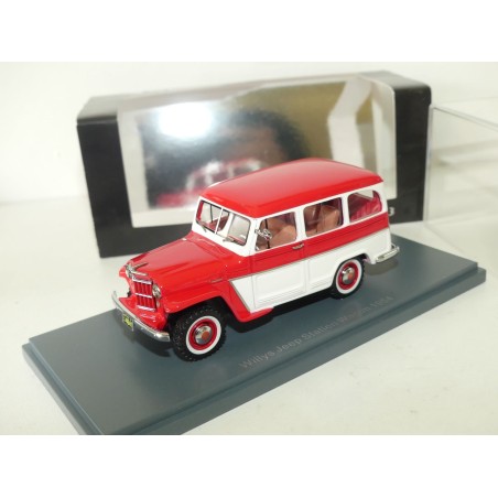 JEEP WILLYS STATION WAGON 1954 Rouge et Blanc NEO 1:43
