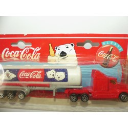 CAMION KENWORTH AVEC CITERNE PUB COCA COLA MAJORETTE 1:87