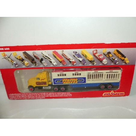 CAMION AMERICAIN TRANSPORT ANIMEAUX MAGIC CIRCUS MAJORETTE 1:87