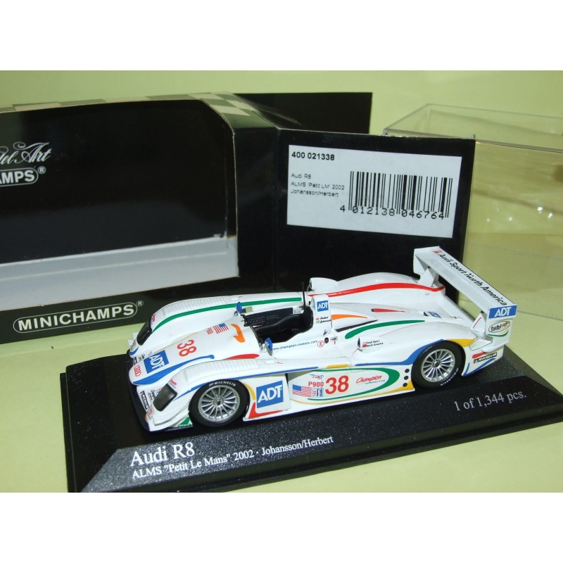 AUDI R8 ALMS NÂ°38 Petit Le Mans 2002 HERBERT MINICHAMPS 1:43