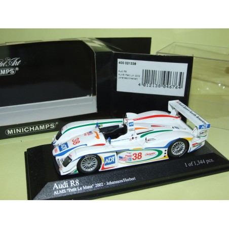 AUDI R8 ALMS NÂ°38 Petit Le Mans 2002 HERBERT MINICHAMPS 1:43