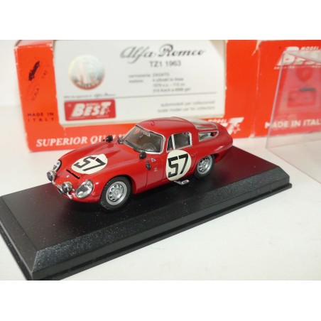 ALFA ROMEO GIULIA TZ1 NÂ°57 LE MANS 1964 BEST 9132 1:43 13Ã¨me 1er Classe