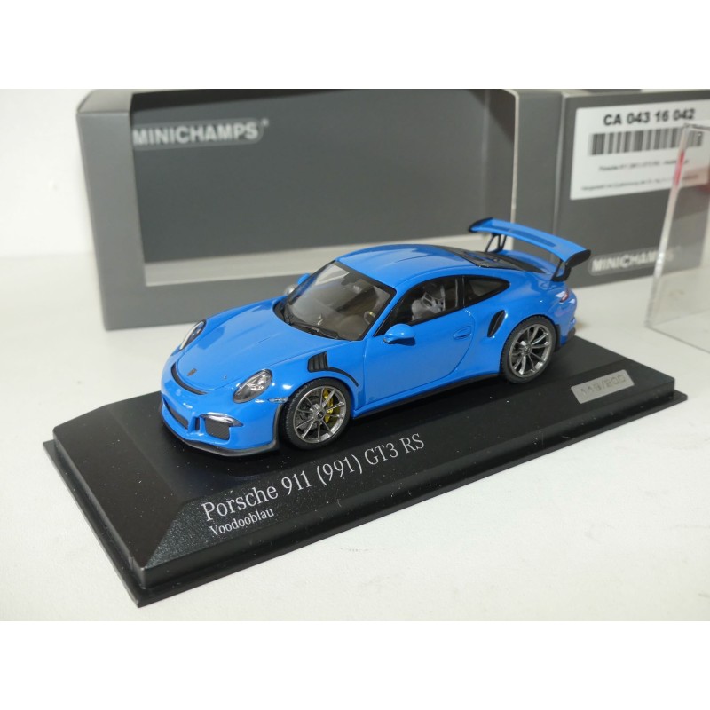 PORSCHE 911 GT3 RS 991 Bleu MINICHAMPS 1:43