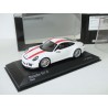 PORSCHE 911 R 991 2016 Blanc avec Bandes rouge MINICHAMPS 1:43