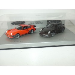 PORSCHE 911 TURBO 3.3 ET 911 TURBO COFFRET MINICHAMPS 1:43