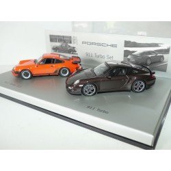 PORSCHE 911 TURBO 3.3 ET 911 TURBO COFFRET MINICHAMPS 1:43