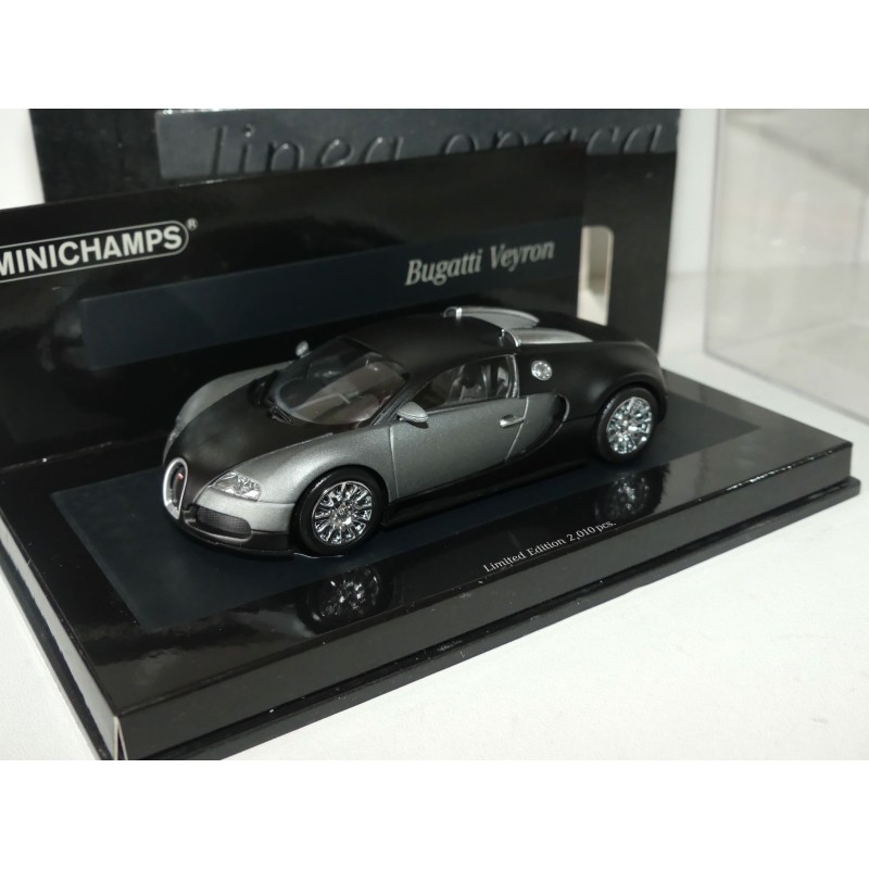 BUGATTI VEYRON 2009 Noir Matt et Gris MINICHAMPS 1:43