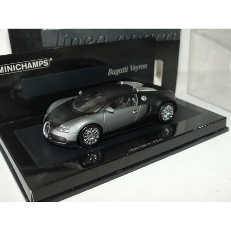 BUGATTI VEYRON 2009 Noir Matt et Gris MINICHAMPS 1:43