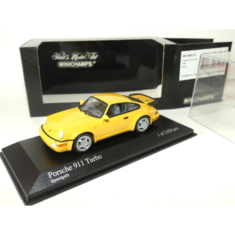 PORSCHE 911 TURBO 964 1990 Jaune MINICHAMPS 1:43