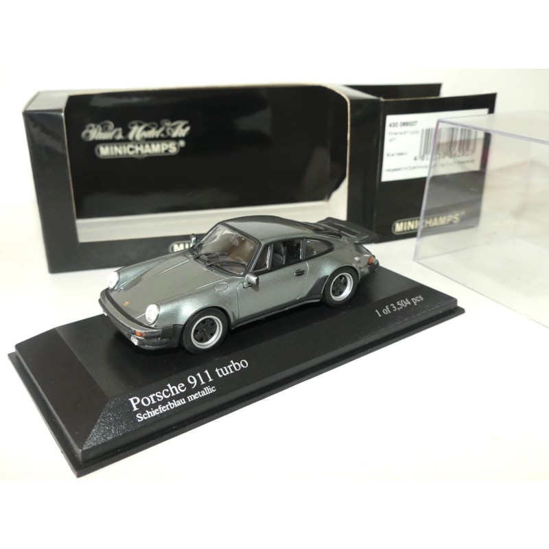 PORSCHE 911 TURBO 1977 Bleu Gris MINICHAMPS 1:43