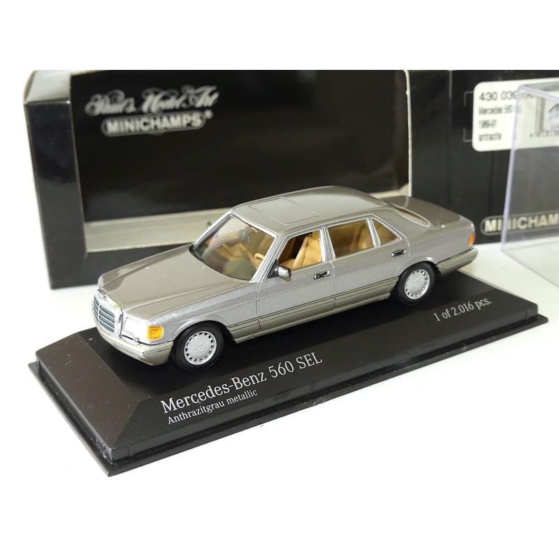 MERCEDES 560 SEL 1989-91 Gris Antracite MINICHAMPS 1:43