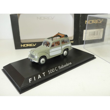 FIAT 500 C BELVEDERE Vert et Gris NOREV 1:43
