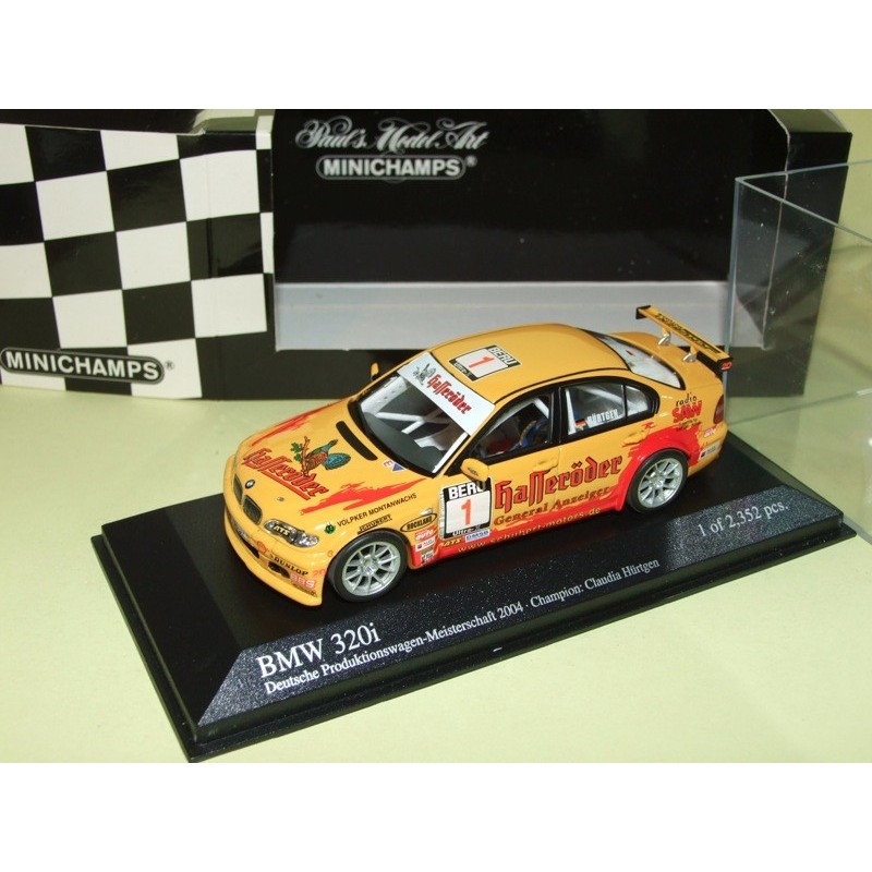 BMW 320 i E46 PRODUCTION MEISTERSCHAFT 2004 Champion HURTGEN MINICHAMPS 1:43 1er