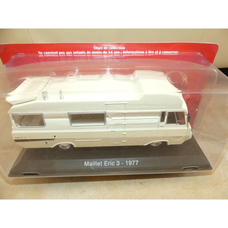CAMPING CAR MAILLET ERIC 3 PEUGEOT 1977 HACHETTE 1:43