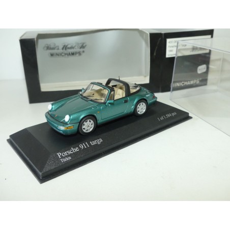 PORSCHE 911 TARGA 964 1990 Turquoise MINICHAMPS 1:43