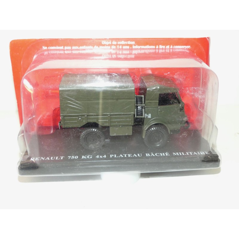 RENAULT 750 KG PLATEAU BACHE MILITAIRE IXO PRESSE 1:43