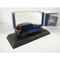 PEUGEOT 308 GTi COUPE FRANCHE 2017 Bleu et Noir NOREV 1:43