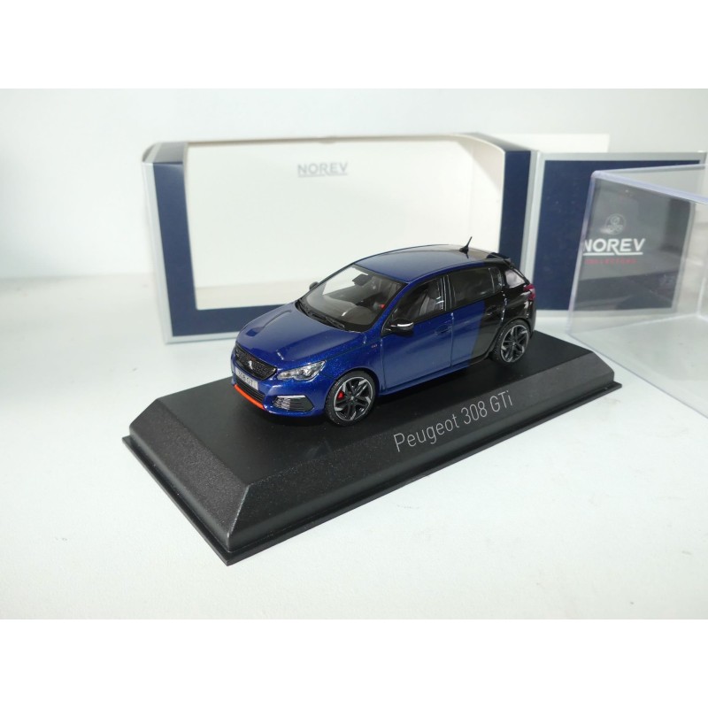 PEUGEOT 308 GTi COUPE FRANCHE 2017 Bleu et Noir NOREV 1:43