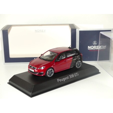 PEUGEOT 308 GTi 2015 Coupe Franche Rouge et Noir NOREV 1:43