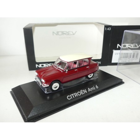 CITROEN AMI 6 Bordeaux et Toit CrÃ¨me NOREV 1:43