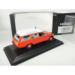 PEUGEOT 504 BREAK POMPIERS AMBULANCE NOREV 1:43