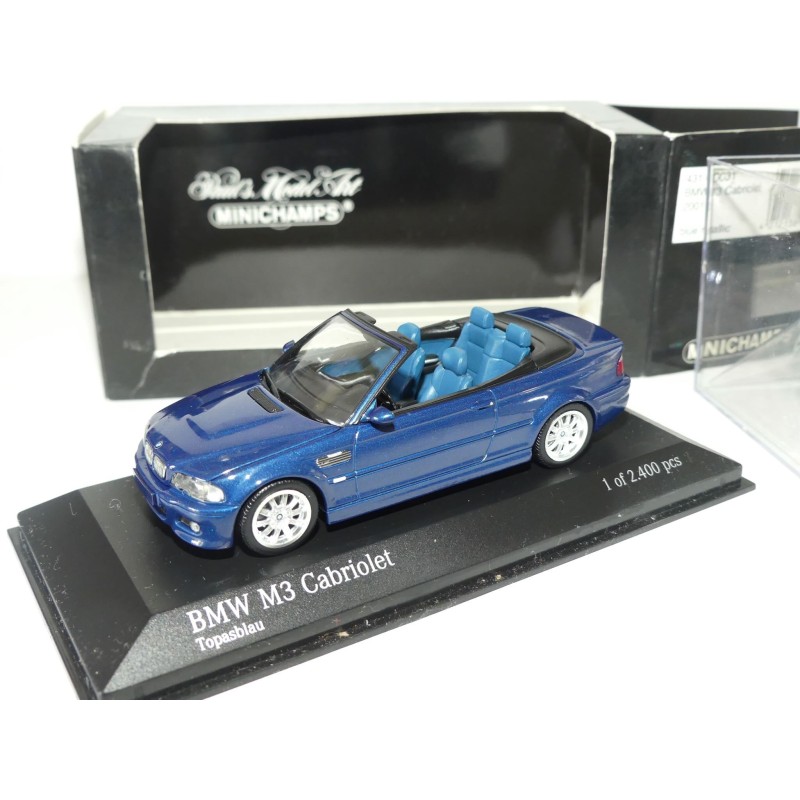 BMW M3 CABRIOLET E46 2001 Bleu MINICHAMPS 1:43