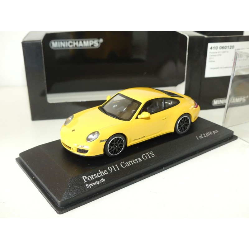 PORSCHE 911 CARRERA GTS 997 II 2011 Jaune MINICHAMPS 1:43