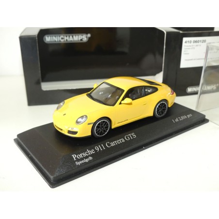 PORSCHE 911 CARRERA GTS 997 II 2011 Jaune MINICHAMPS 1:43