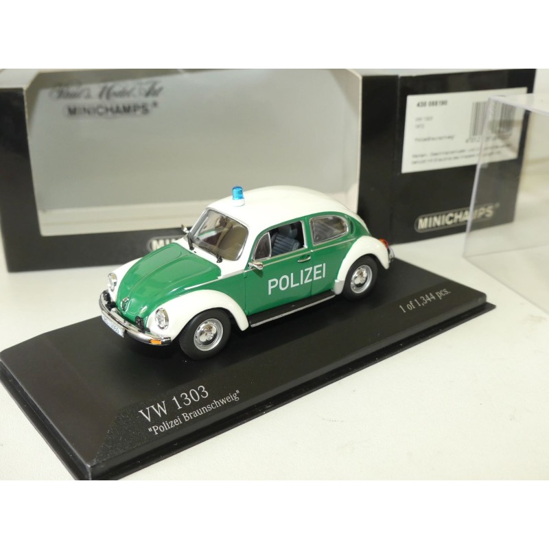 VW COCCINELLE 1303 1972 Polizei Braunschweig MINICHAMPS 1:43