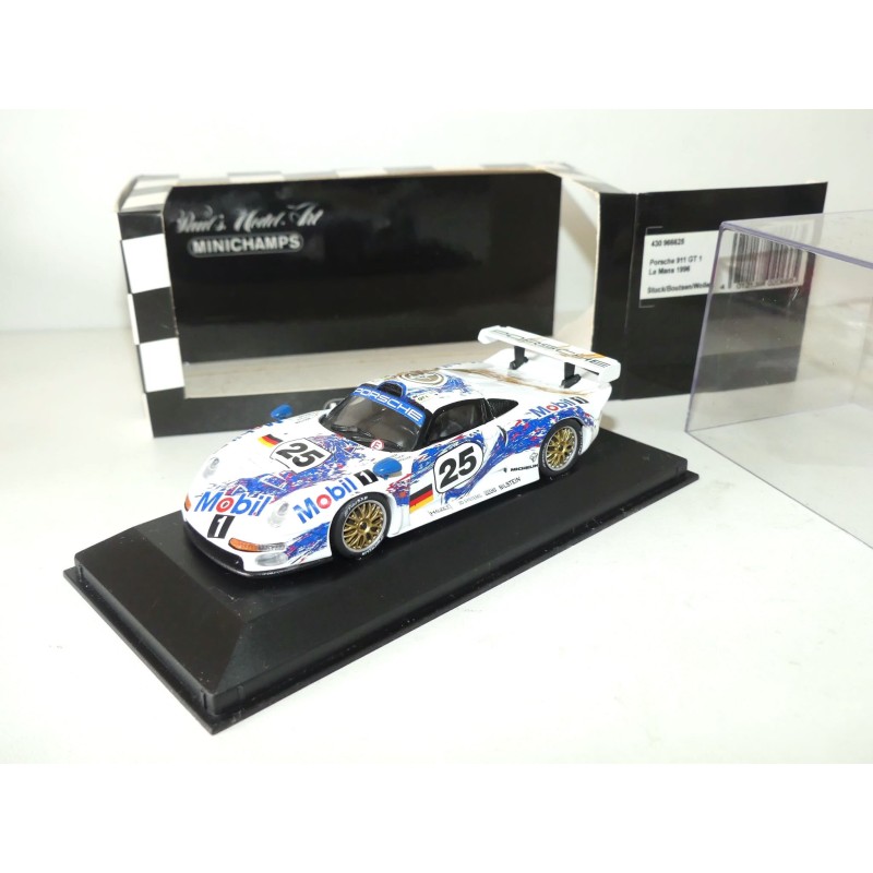 PORSCHE 911 GT1 NÂ°25 LE MANS 1996 MINICHAMPS 1:43 2Ã¨me