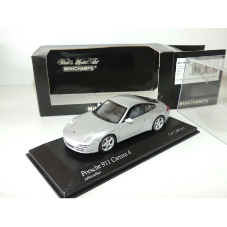 PORSCHE 911 CARRERA 4S 997 2005 Gris Clair MINICHAMPS 1:43