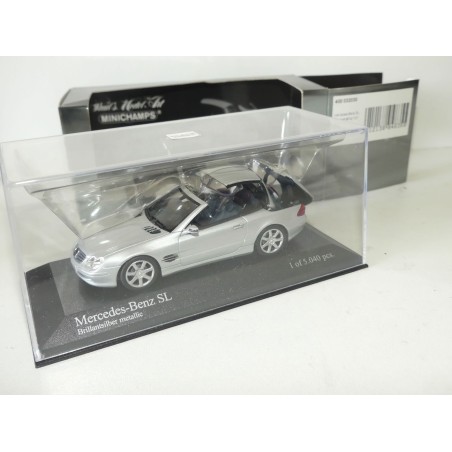 MERCEDES SL  WITH OPENING ROOF 2001 Gris 1:43