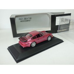 PORSCHE 911 TURBO 964 1990 Rouge rosé MINICHAMPS 1:43